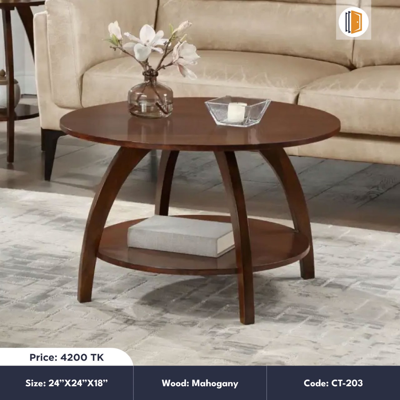 Premium Mahogany Coffee Table CT-203